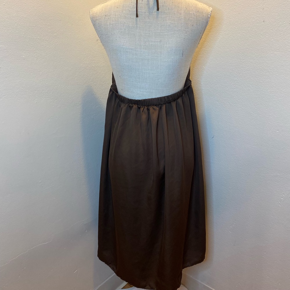 Old Navy Brown V Neck Backless Slip Dress - Picture 6 of 7